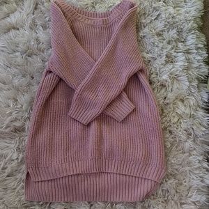 Mauve/Pink soft knit sweater